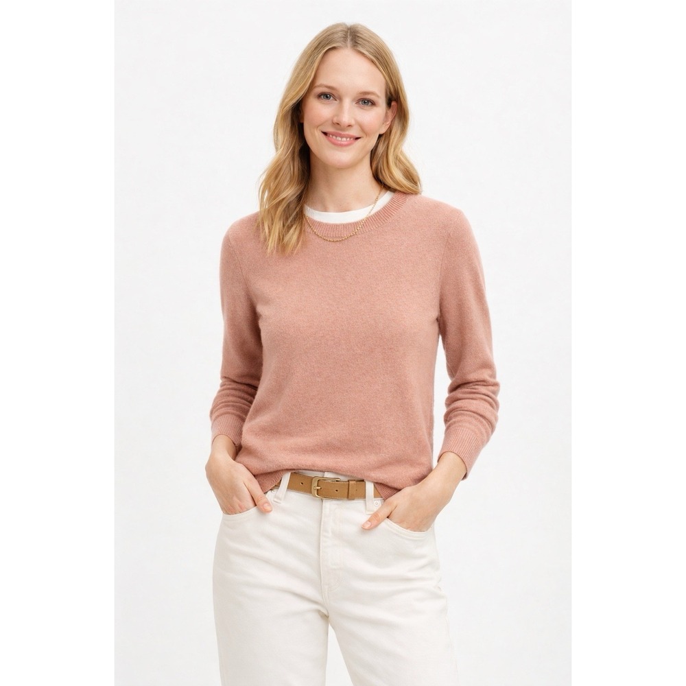J.Crew Cashmere Classic-Fit Crewneck‎ Sweater Hazy Rose Pink M